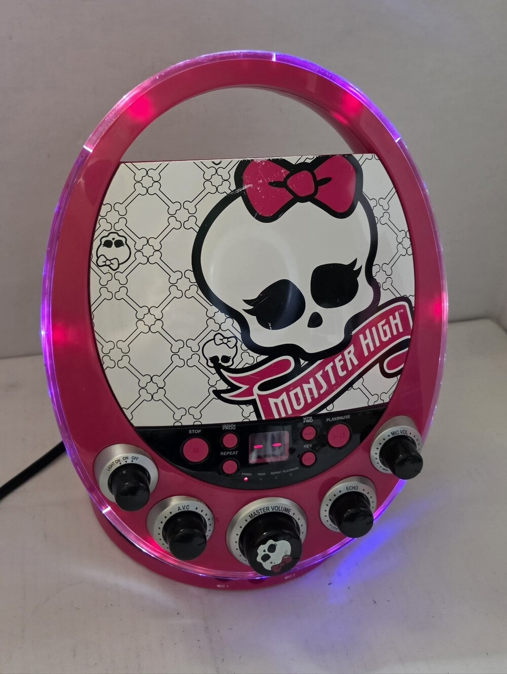 Monster High Disco Party CD Player & Karaoke Machine (2012) - (Tested)